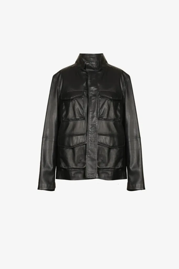 Brockley Leather Utility Jacket – Black – view 1