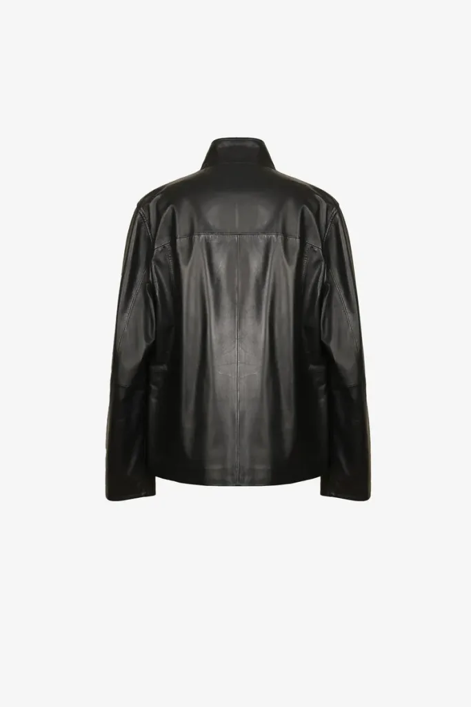 Brockley Leather Utility Jacket – Black – view 2