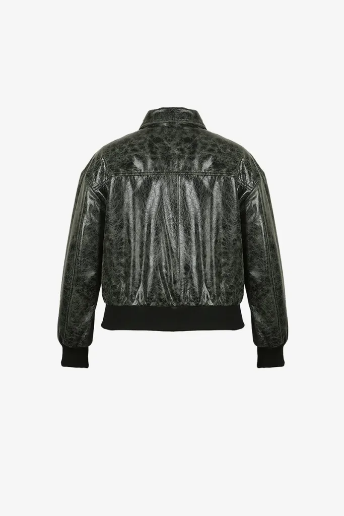 Brompton Leather Shirt – Black – view 2