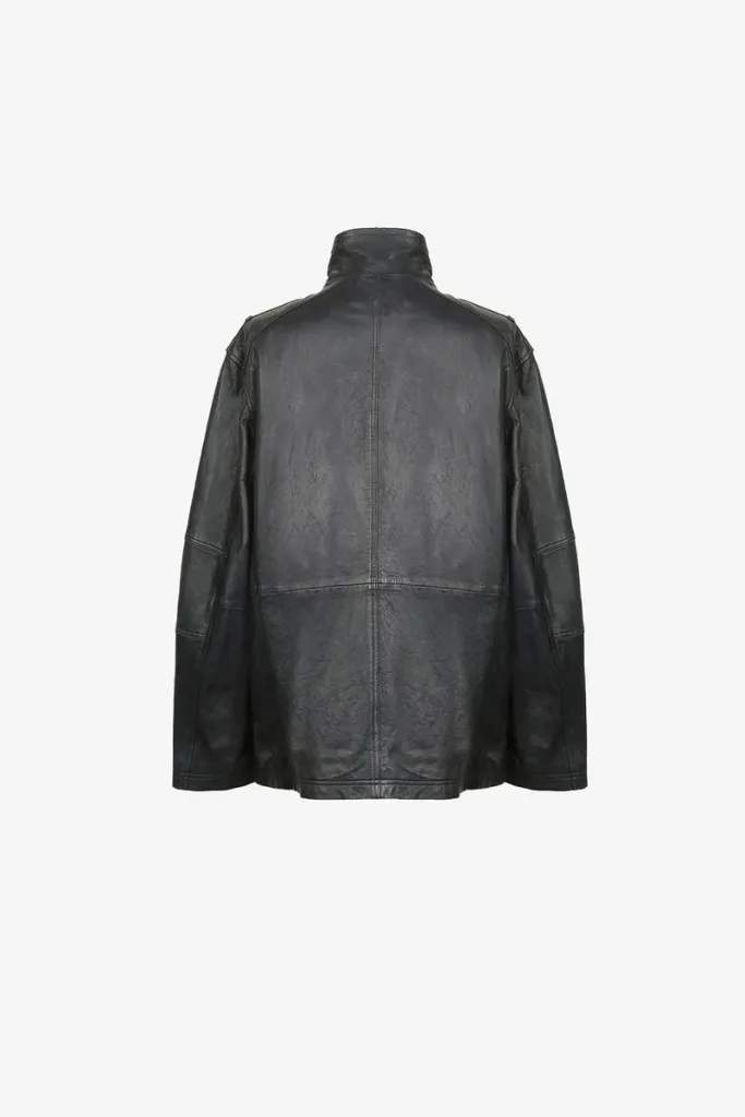 Crystal Palace Leather Field Jacket – Black – view 2