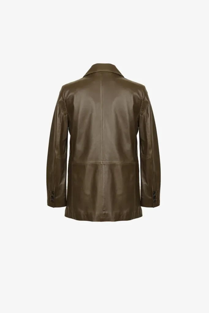 Highbury Leather Blazer – Cocoa – view 2