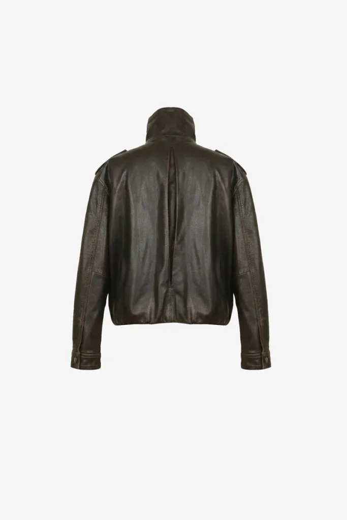 Sydenham Belted Leather Jacket – Espresso – view 2