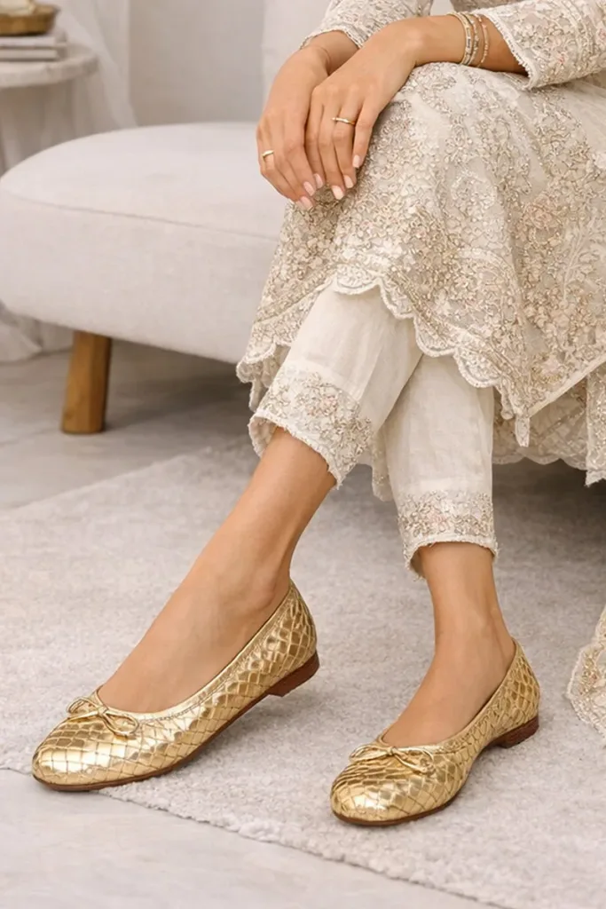 Berkeley Square Ballet Flats – Gold – view 1
