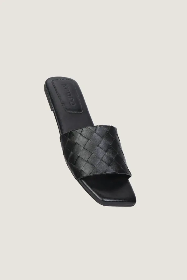Cavendish Square Leather Flat Mules – Black – view 2