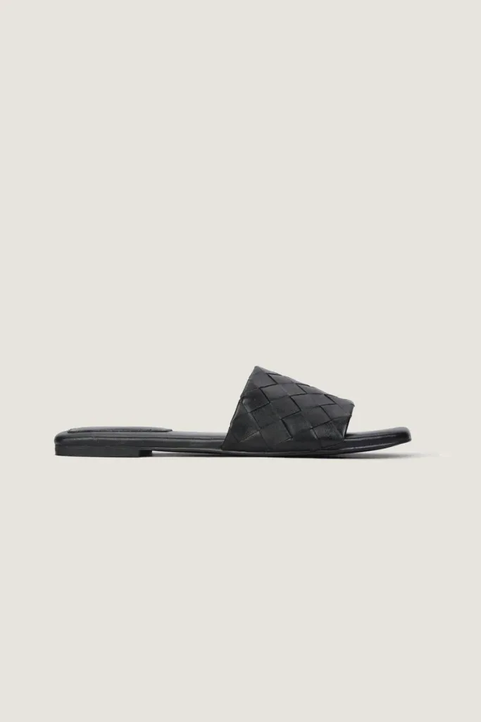 Cavendish Square Leather Flat Mules – Black – view 3