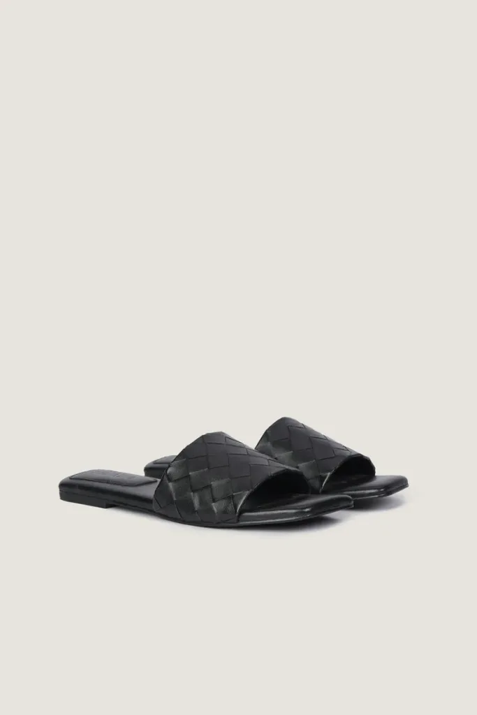 Cavendish Square Leather Flat Mules – Black – view 4