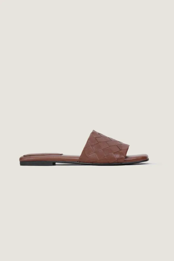Cavendish Square Leather Flat Mules – Brown – view 3