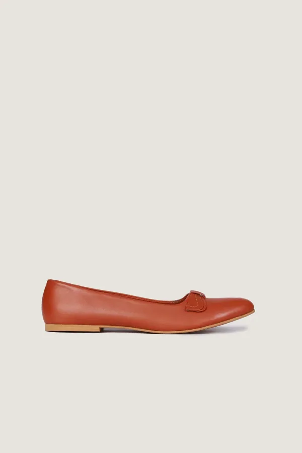 Fitzroy Square Leather Flats – Tan – view 3