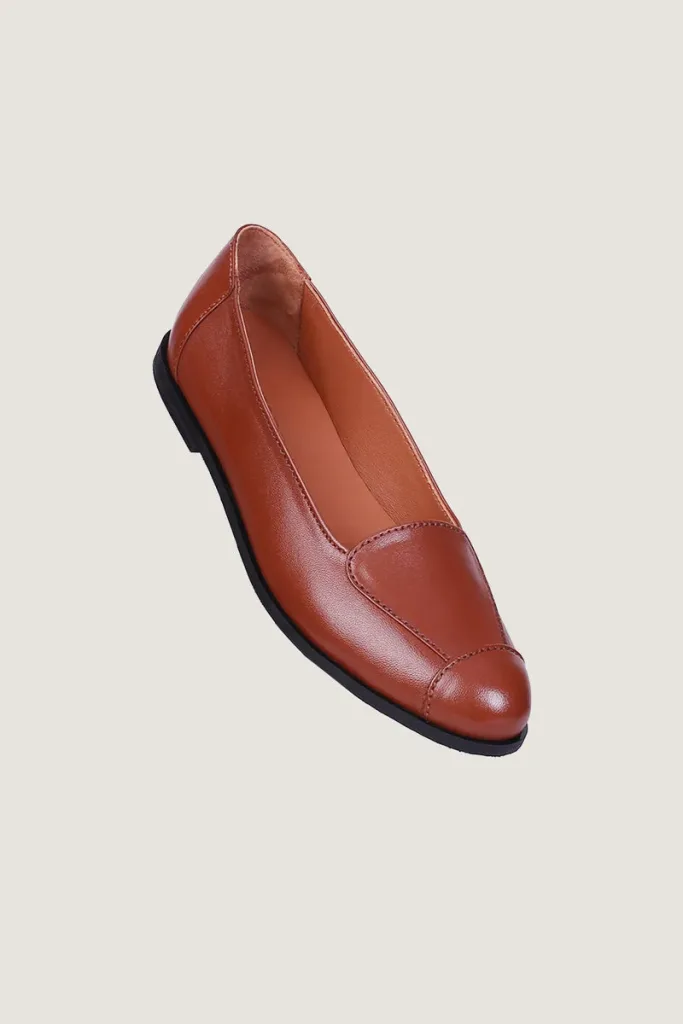 Golden Square Leather Flats – Tan – view 2