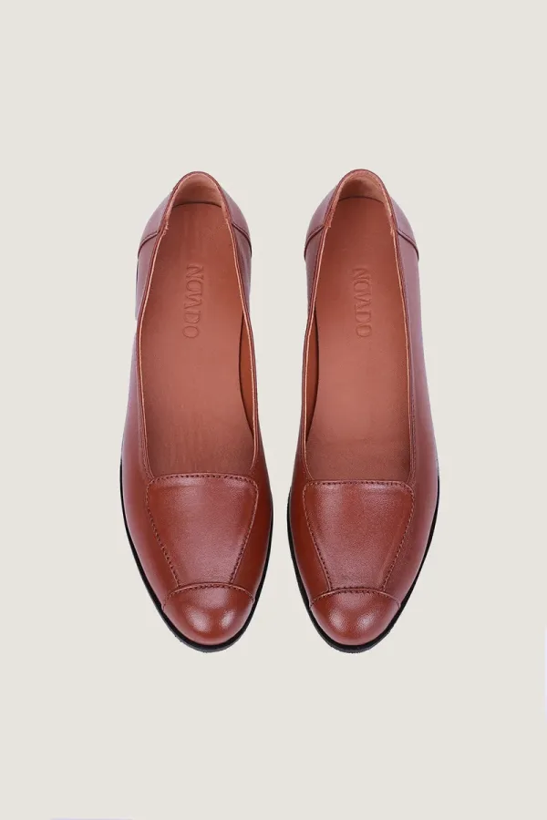 Golden Square Leather Flats – Tan – view 5