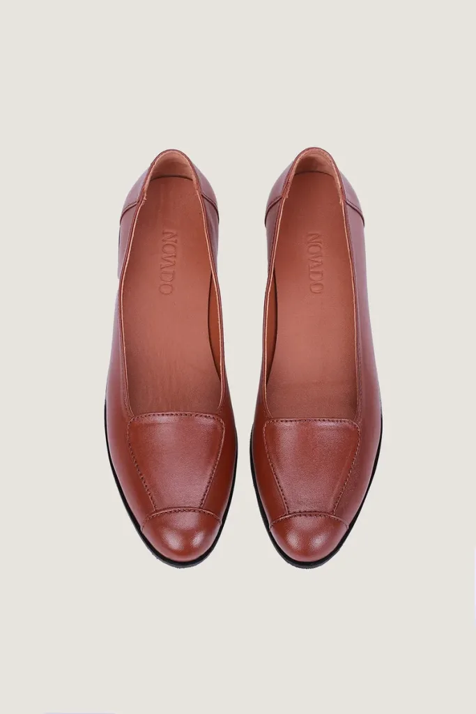 Golden Square Leather Flats – Tan – view 5