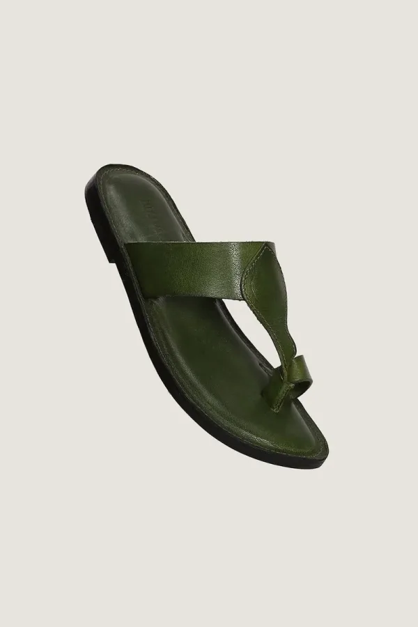 Montagu Square Kolhapuri Sandals – Green – view 2