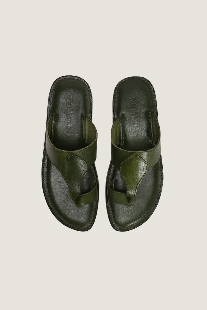 Montagu Square Kolhapuri Sandals – Green – view 5