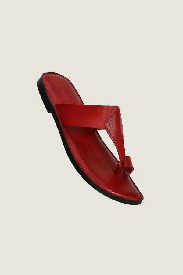 Montagu Square Kolhapuri Sandals – Red – view 2