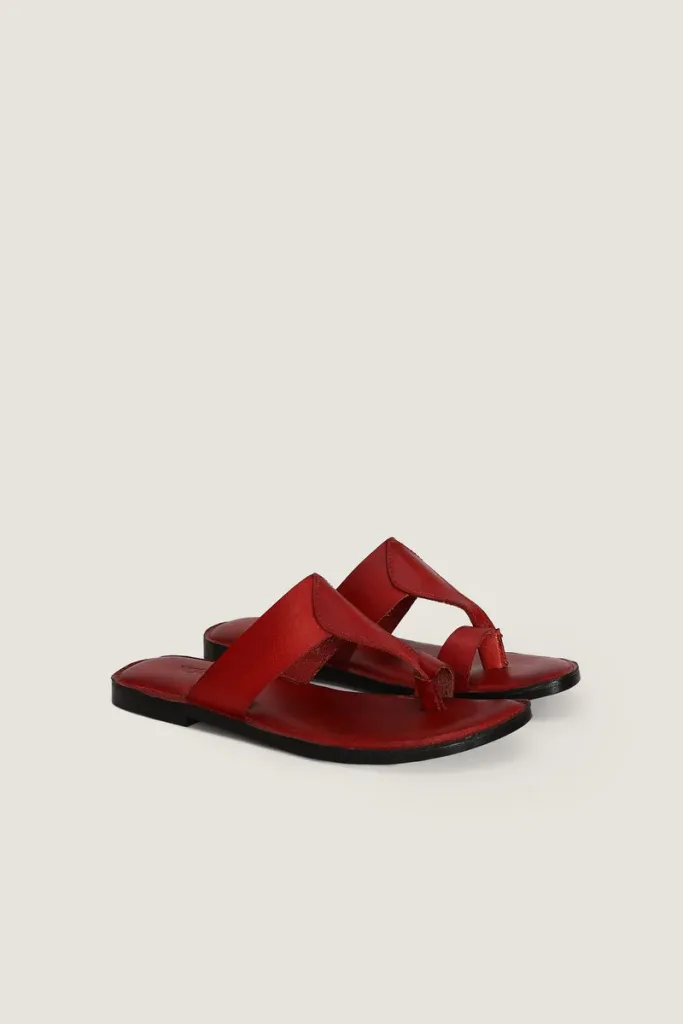 Montagu Square Kolhapuri Sandals – Red – view 4