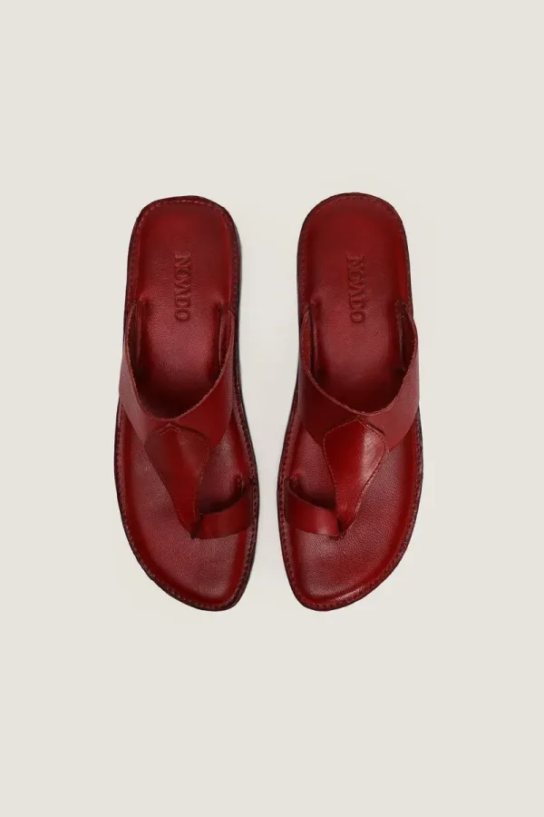 Montagu Square Kolhapuri Sandals – Red – view 5