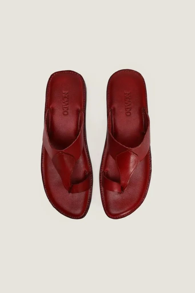 Montagu Square Kolhapuri Sandals – Red – view 5