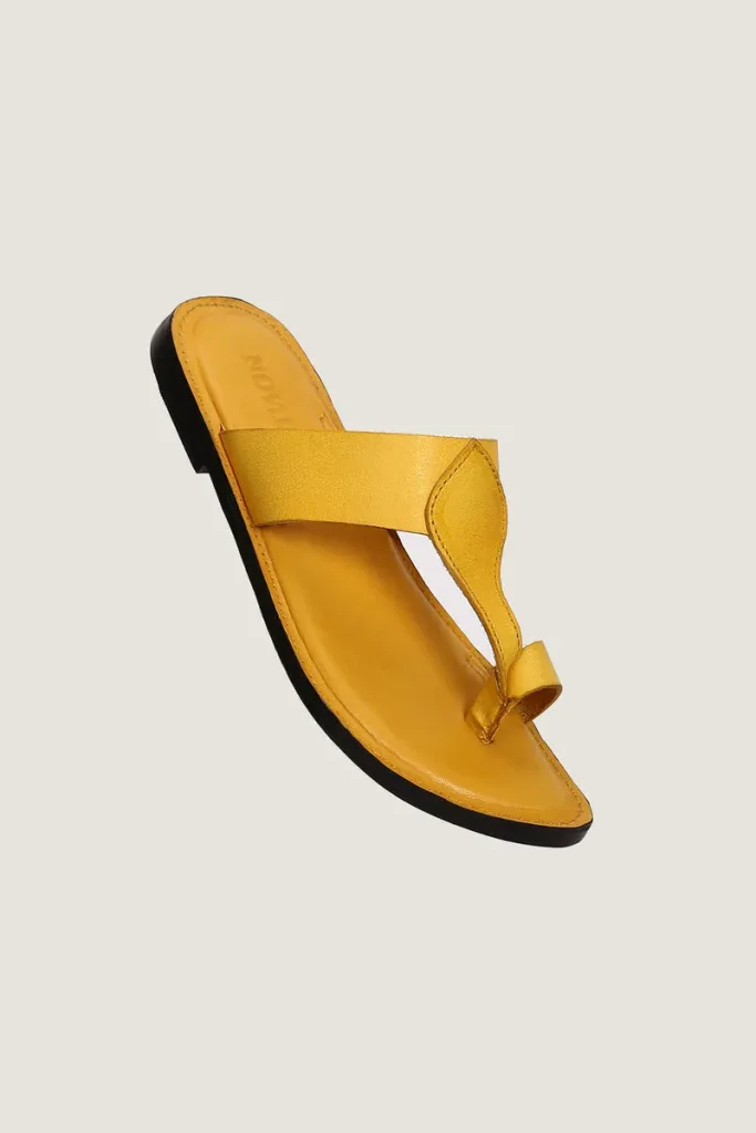 Montagu Square Kolhapuri Sandals – Yellow – view 2