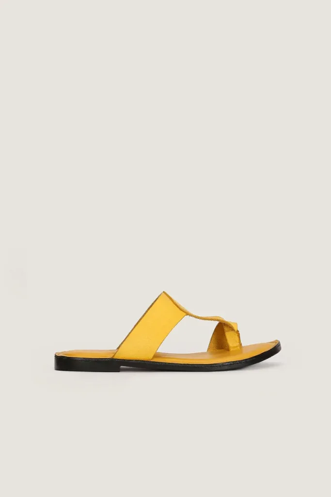 Montagu Square Kolhapuri Sandals – Yellow – view 3
