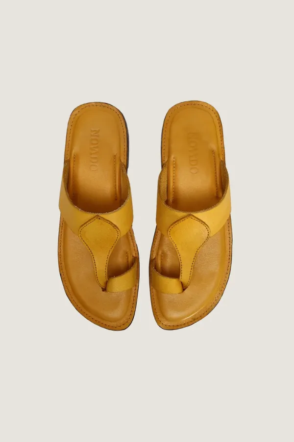 Montagu Square Kolhapuri Sandals – Yellow – view 5