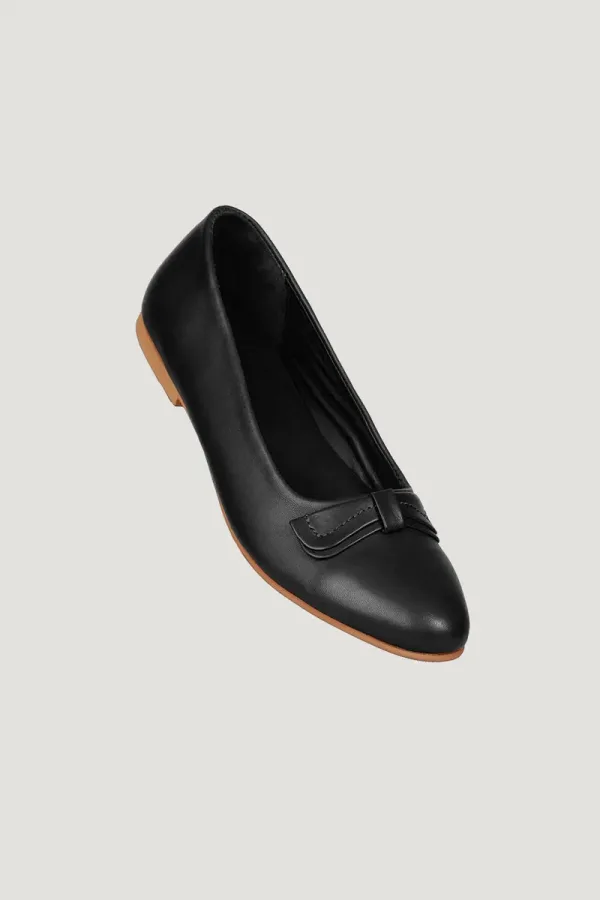St James's Leather Flats – Black – view 2