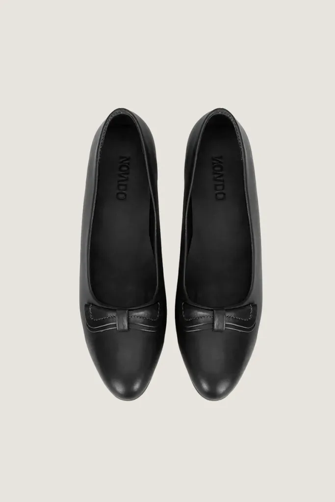 St James's Leather Flats – Black – view 5