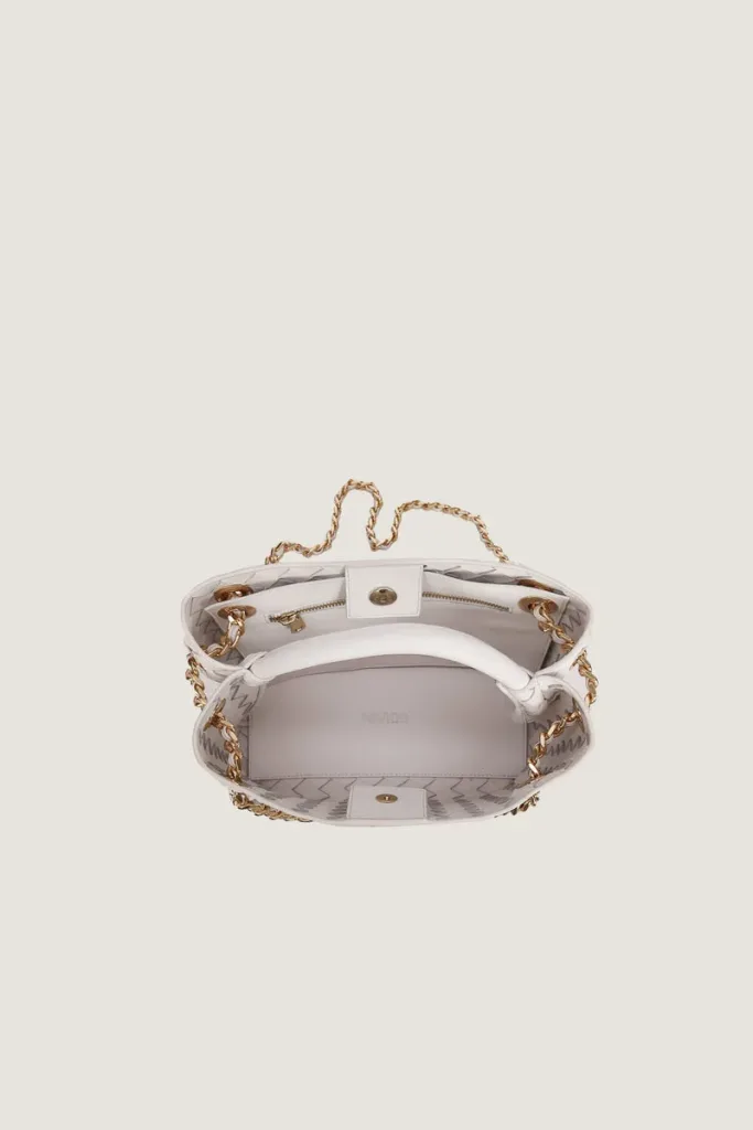 Abingdon Small Chain Leather Shoulder Bag – White – view 2