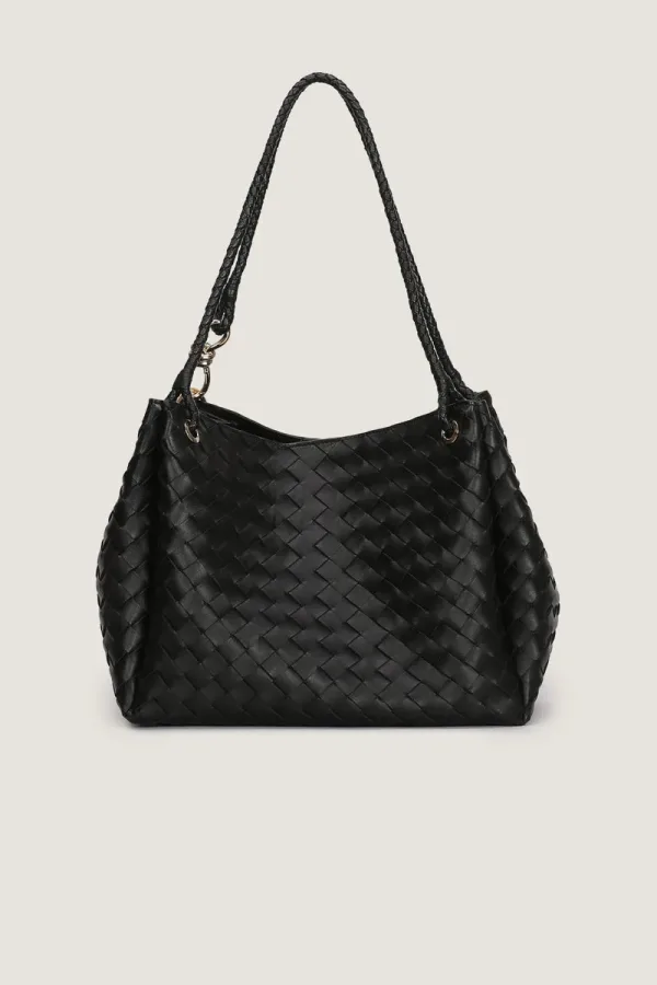 Addison Leather Handbag – Black – view 3