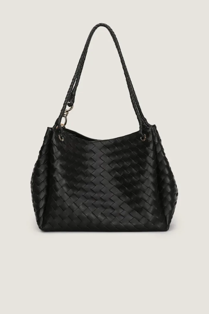Addison Leather Handbag – Black – view 3
