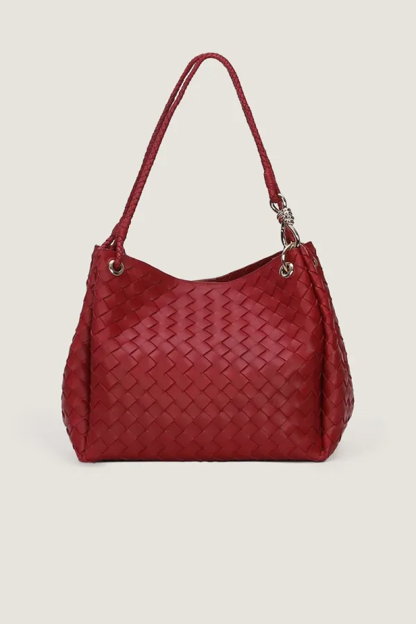 Addison Leather Handbag – Burgundy – view 1