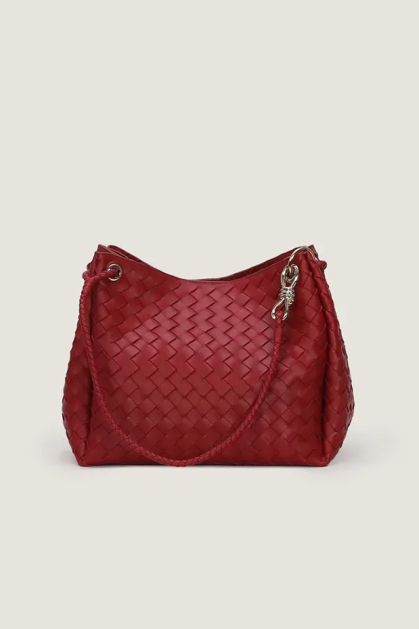 Addison Leather Handbag – Burgundy – view 4