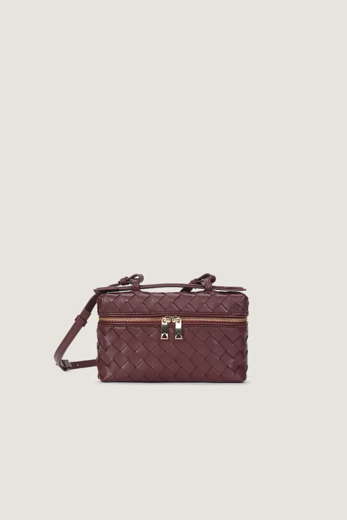 Albany Leather Crossbody Bag – Burgundy – view 1
