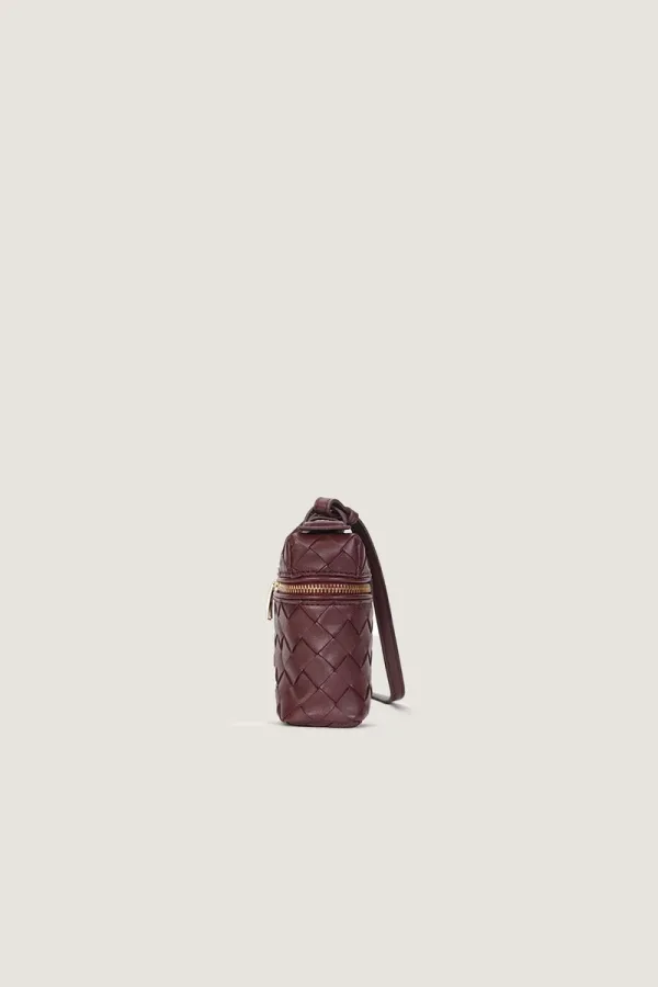 Albany  Leather Crossbody Bag – Burgundy – view 2