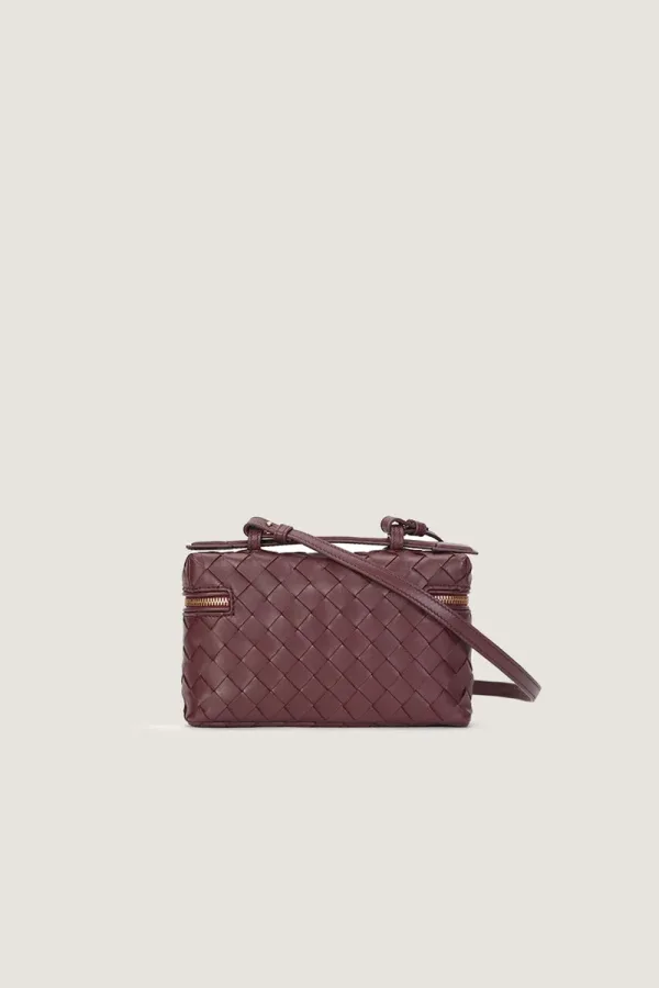 Albany  Leather Crossbody Bag – Burgundy – view 3