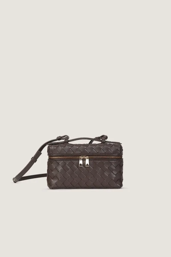 Albany  Leather Crossbody Bag – Chocolate Brown – view 1