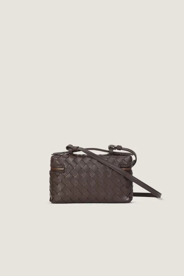 Albany  Leather Crossbody Bag – Chocolate Brown – view 3