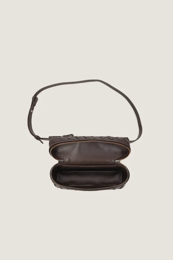 Albany  Leather Crossbody Bag – Chocolate Brown – view 4