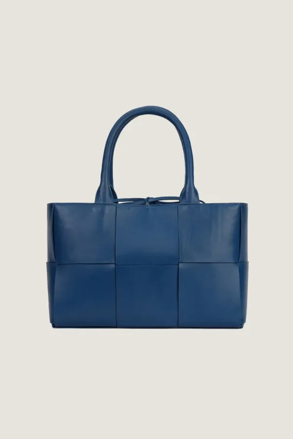 Bruton Leather Tote Bag – Blue – view 1