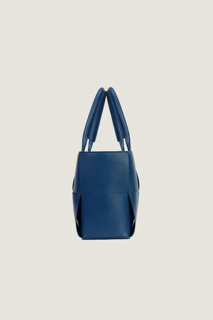 Bruton Leather Tote Bag – Blue – view 3