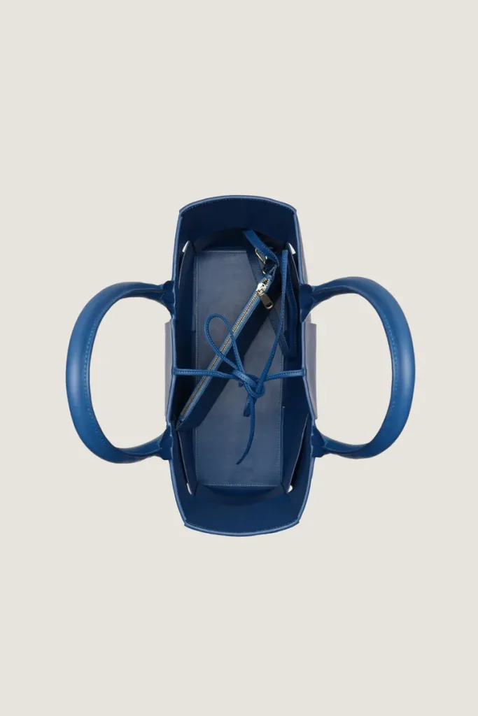 Bruton Leather Tote Bag – Blue – view 4