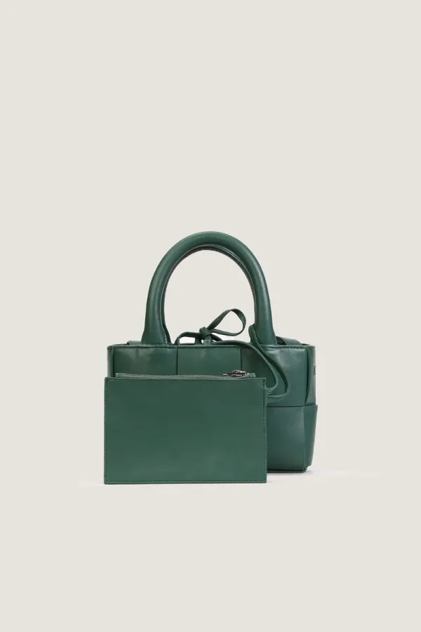 Bruton Leather Tote Bag – Emerald Green – view 4