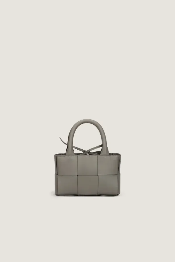 Bruton Leather Tote Bag – Grey – view 1