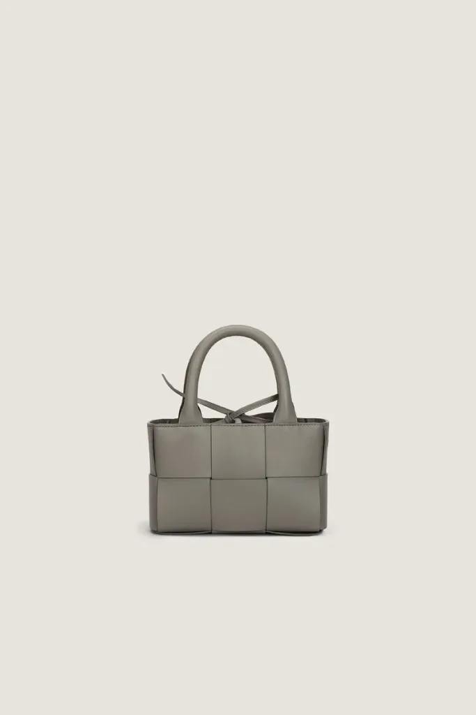 Bruton Leather Tote Bag – Grey – view 1