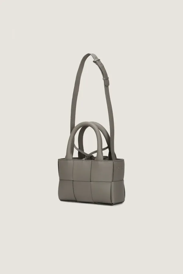 Bruton Leather Tote Bag – Grey – view 2