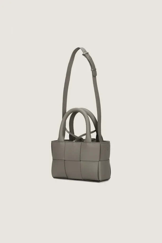 Bruton Leather Tote Bag – Grey – view 2
