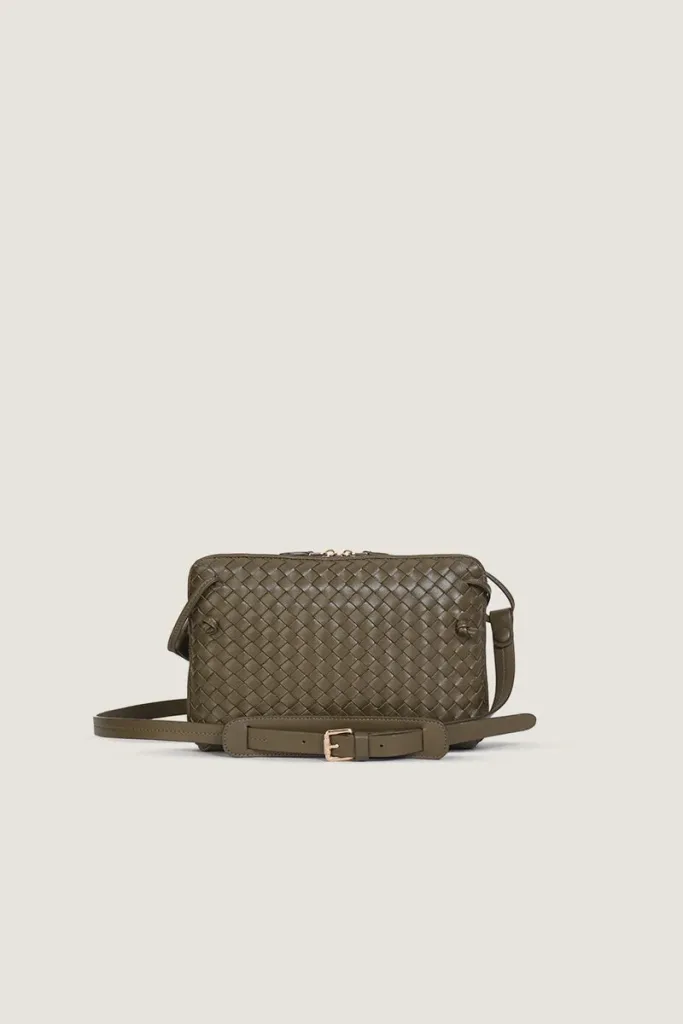 Burlington Gardens Leather Crossbody Bag – Olive – view 1