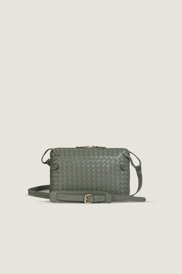 Burlington Gardens  Leather Crossbody Bag – Sea Grey – view 1