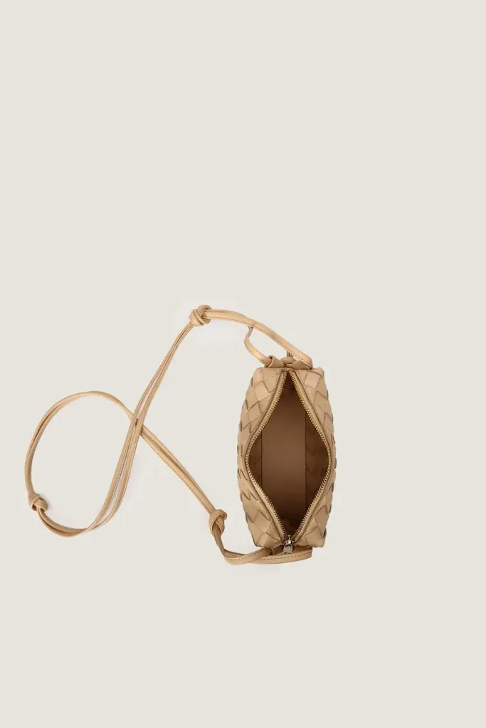Connaught Camera Leather Crossbody Bag – Beige – view 3