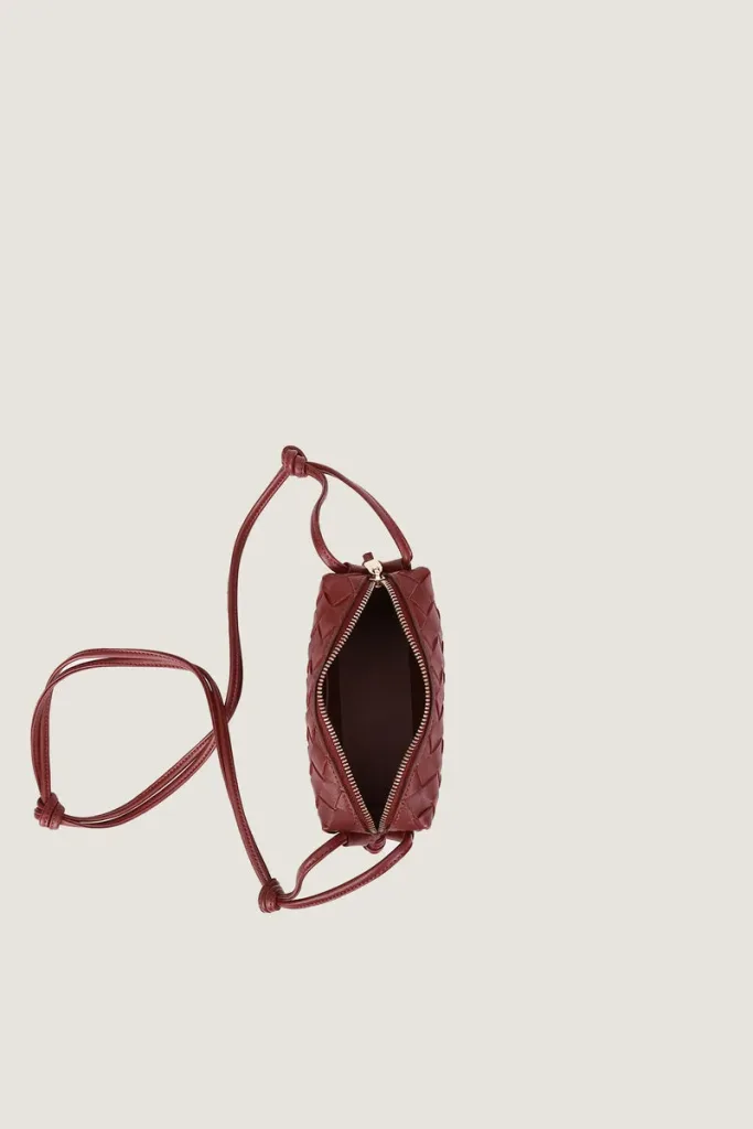 Connaught Camera Leather Crossbody Bag – Burgundy – view 2
