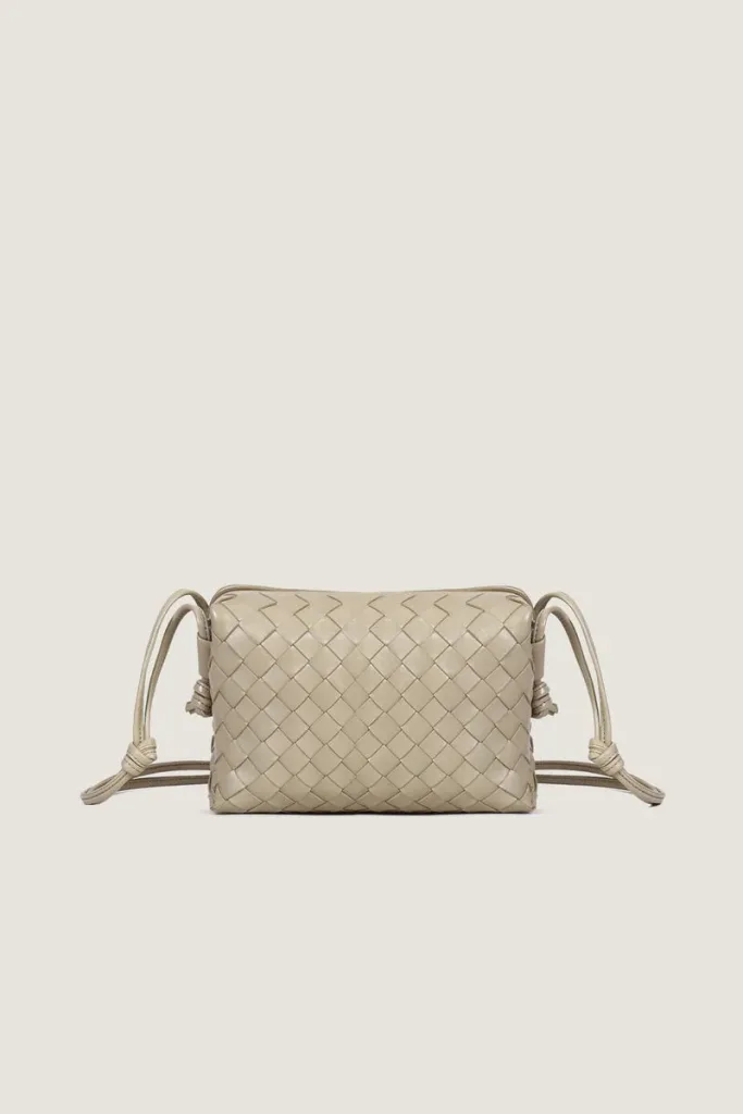 Connaught Camera Leather Crossbody Bag – Light Grey – view 1